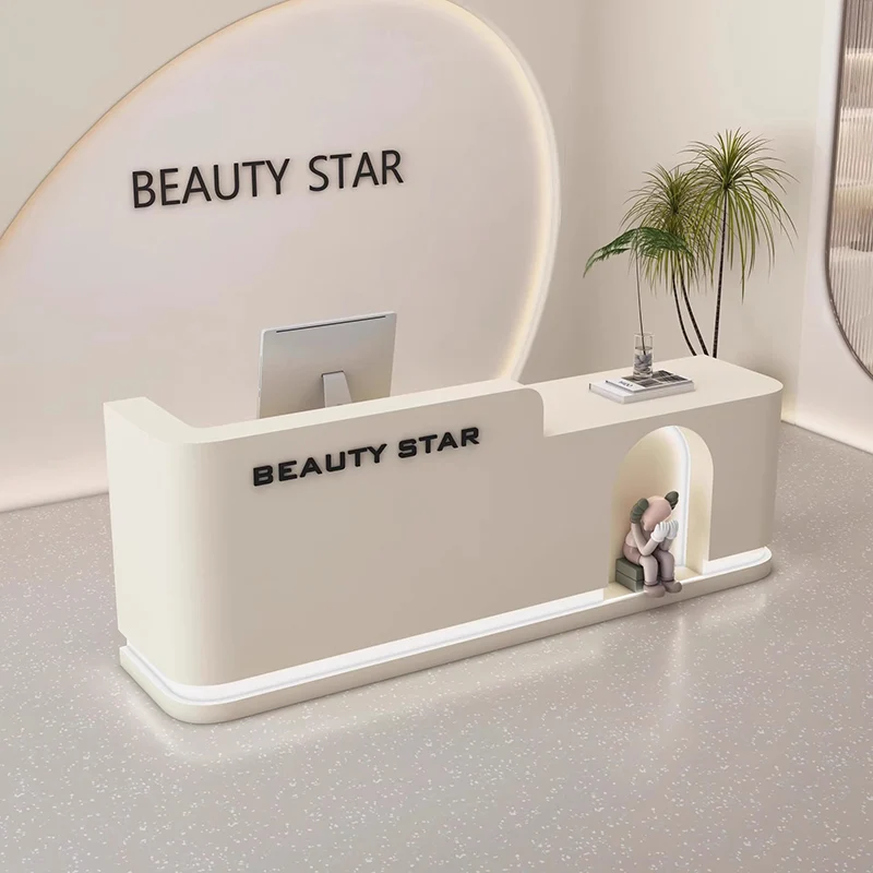 Banchi reception europei minimalisti Banchi reception estetici semplici per esposizione aziendale Mobili unici e moderni alla moda Mostrador