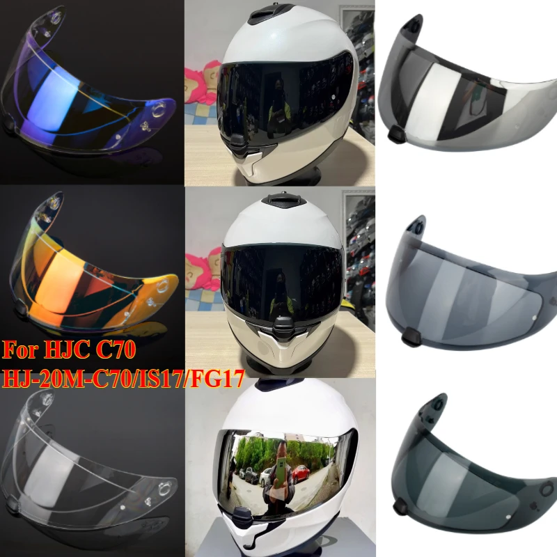 

1PCS For C70 Motorcycle Helmet Visor Lens Case for HJC C70 HJ-20M-C70/IS17/FG17 Anti-UV Dustproof Helmet Lens Helmet Accessories