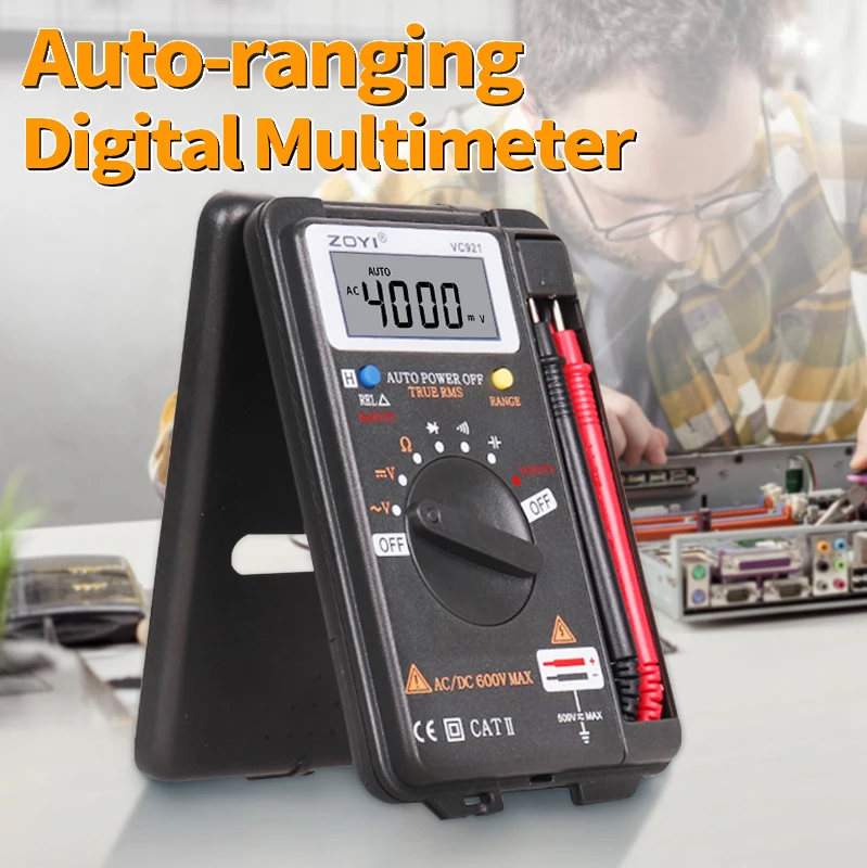 VC921 Digital Multimeter Portable Pocket Mini Meter Professional Electrician Repair Tool