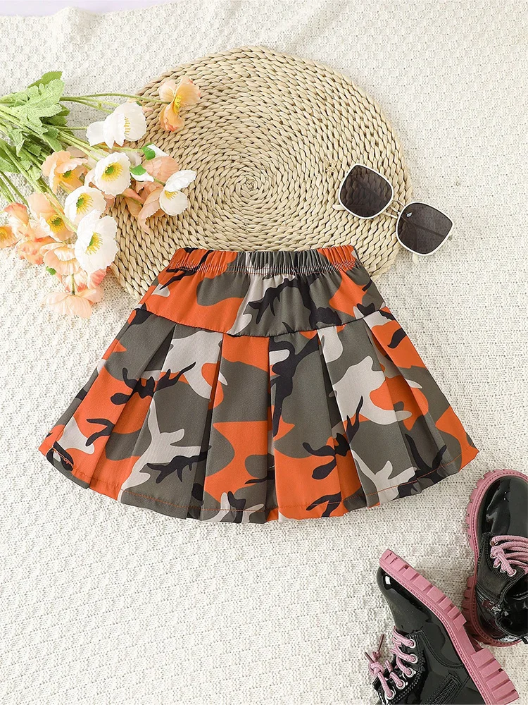 Girls\' New Camouflage Skirt Children\'s Summer Fashion Versatile A-line Skirt 1-3 Years Old Baby Girls Clothing Kid Casual Wear