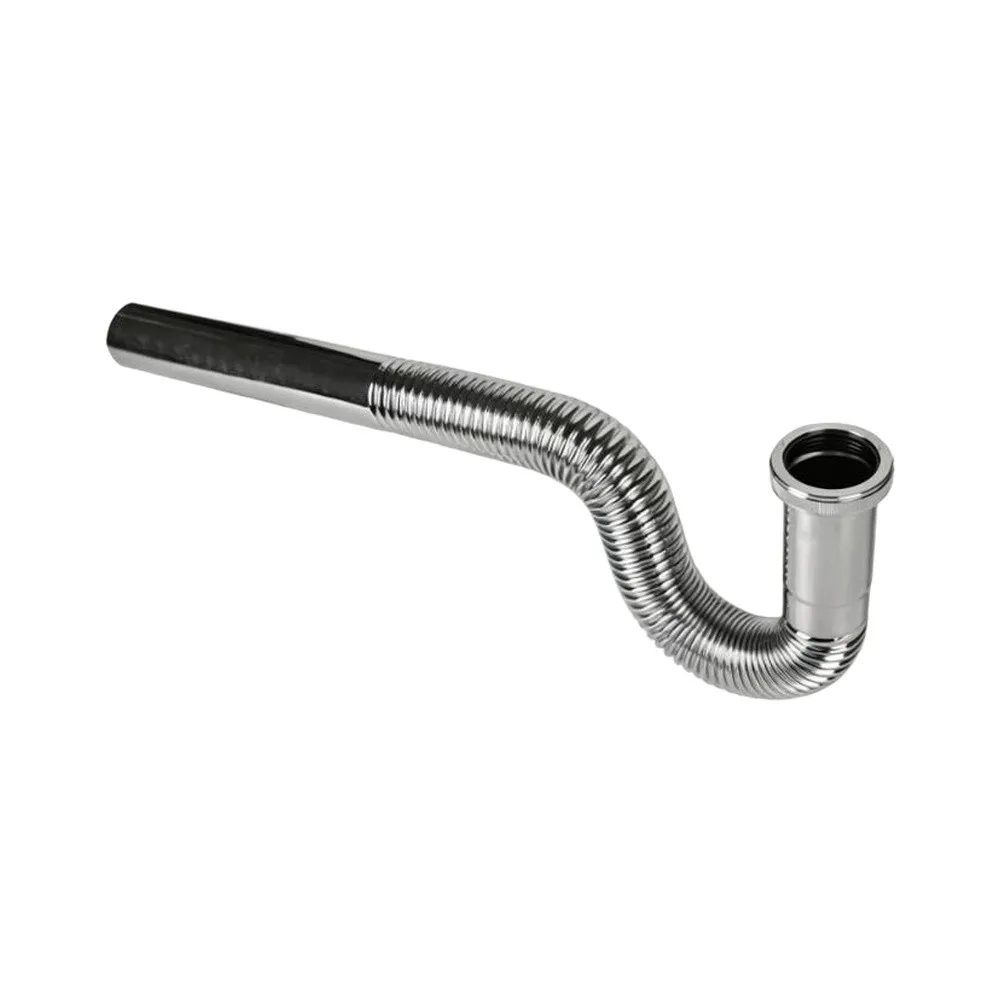 Stainless Steel Washbasin Drainage Pipe Anti-backflow Smell Isolation Horizontal Tube For Bathroom Kitchen Sink Easy Installatio