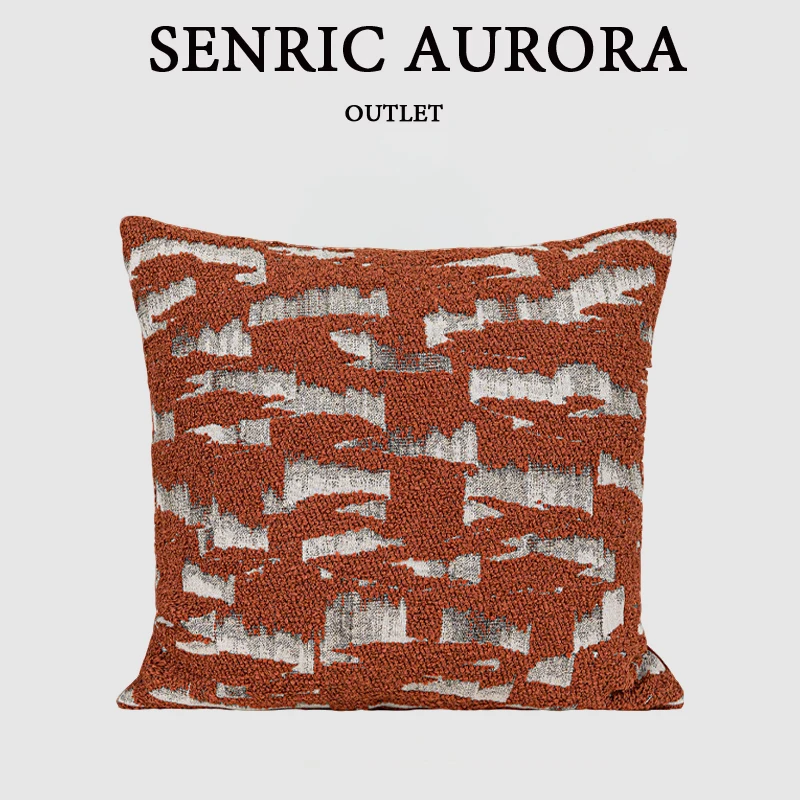 Design Luxury Cushion Cover 30x50 45x45cm Geometric Orange Square Pillowcase For Home Hotel Bed Living Room Sofa