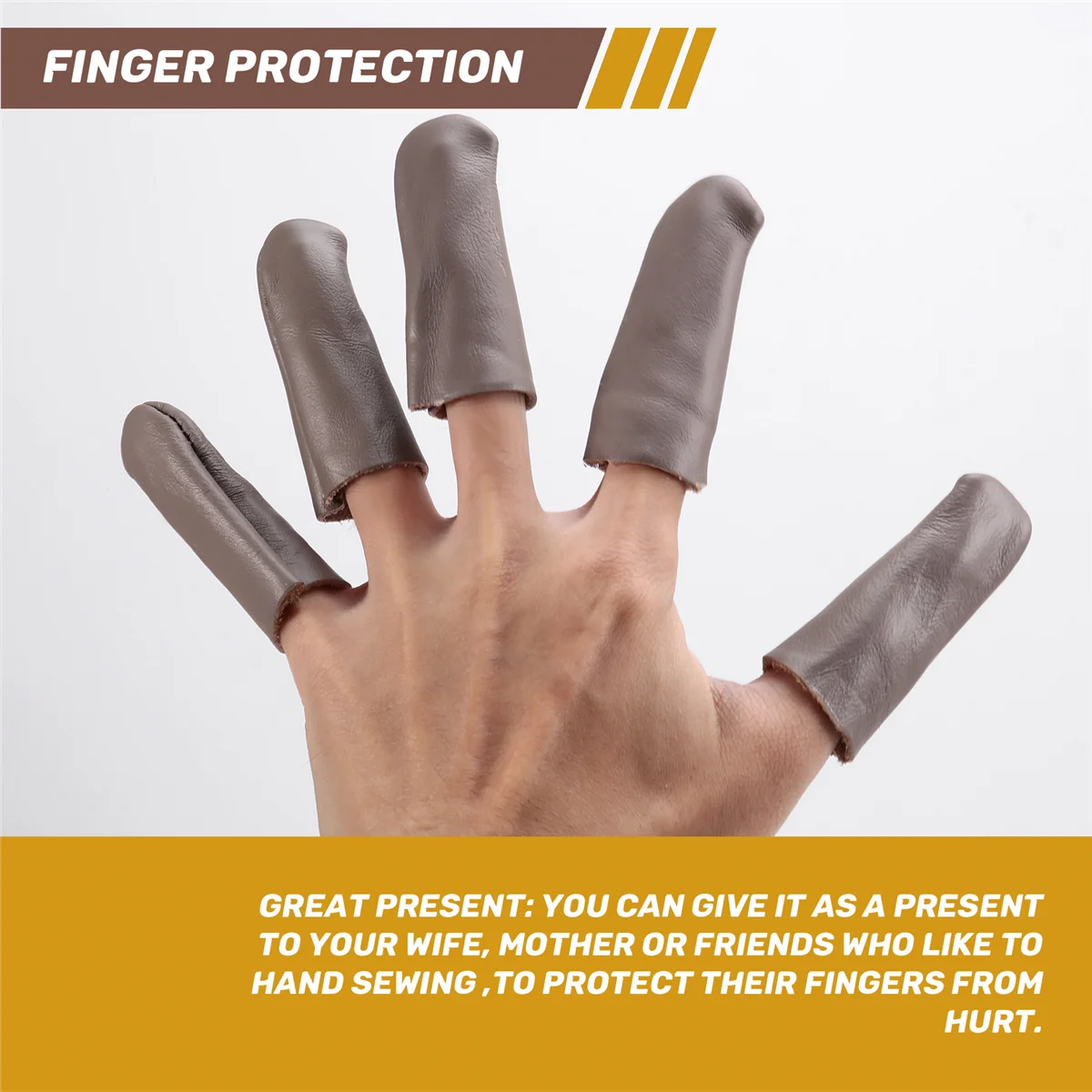 10 Protectores Dedo Cuero Manualidades
