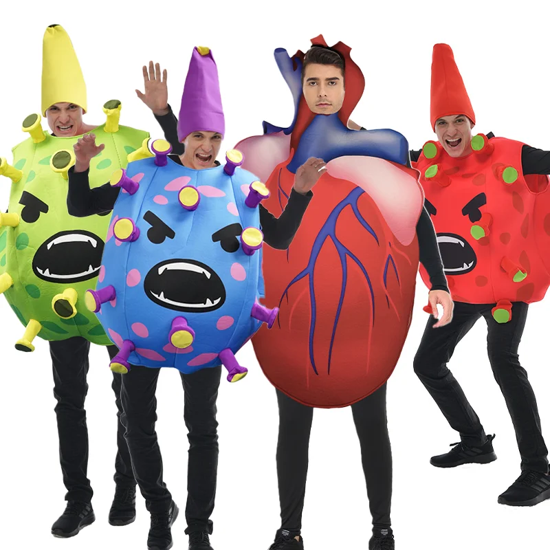 Halloween Coronavirus Kostuum Prestatiekleding Cosplay Anti-epidemie Podiumdrama Grappige prestatiekostuums Tradit... voor dames