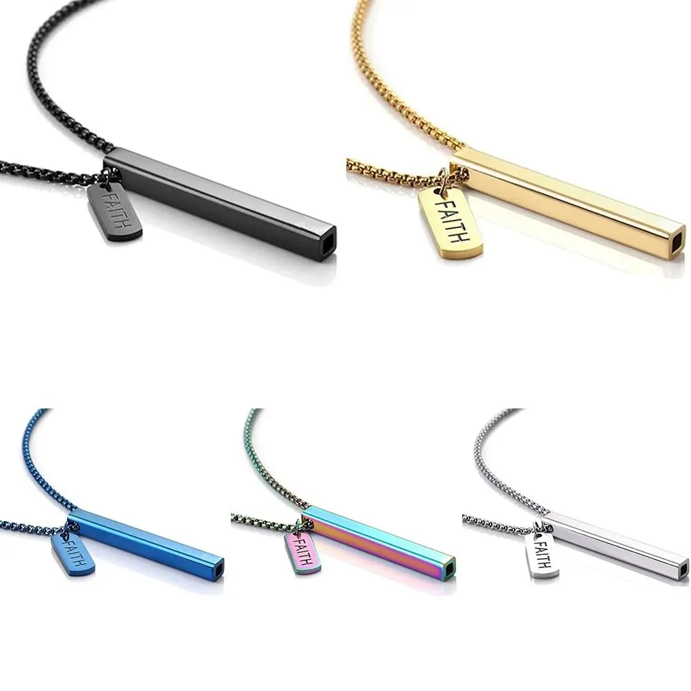 Collar Anapana de acero inoxidable para aliviar la ansiedad y el estrés, collar de respiración