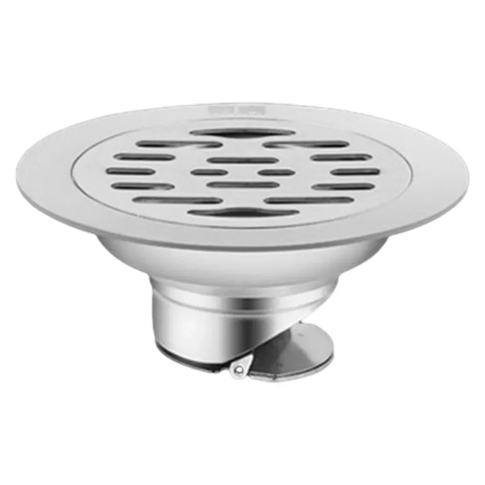 Floor Drain 10cm Stainless Steel Deant Floor Drain Shower Water Filter Cover Anti-Odor Gravity Double Sealing Sewer Floor Drain