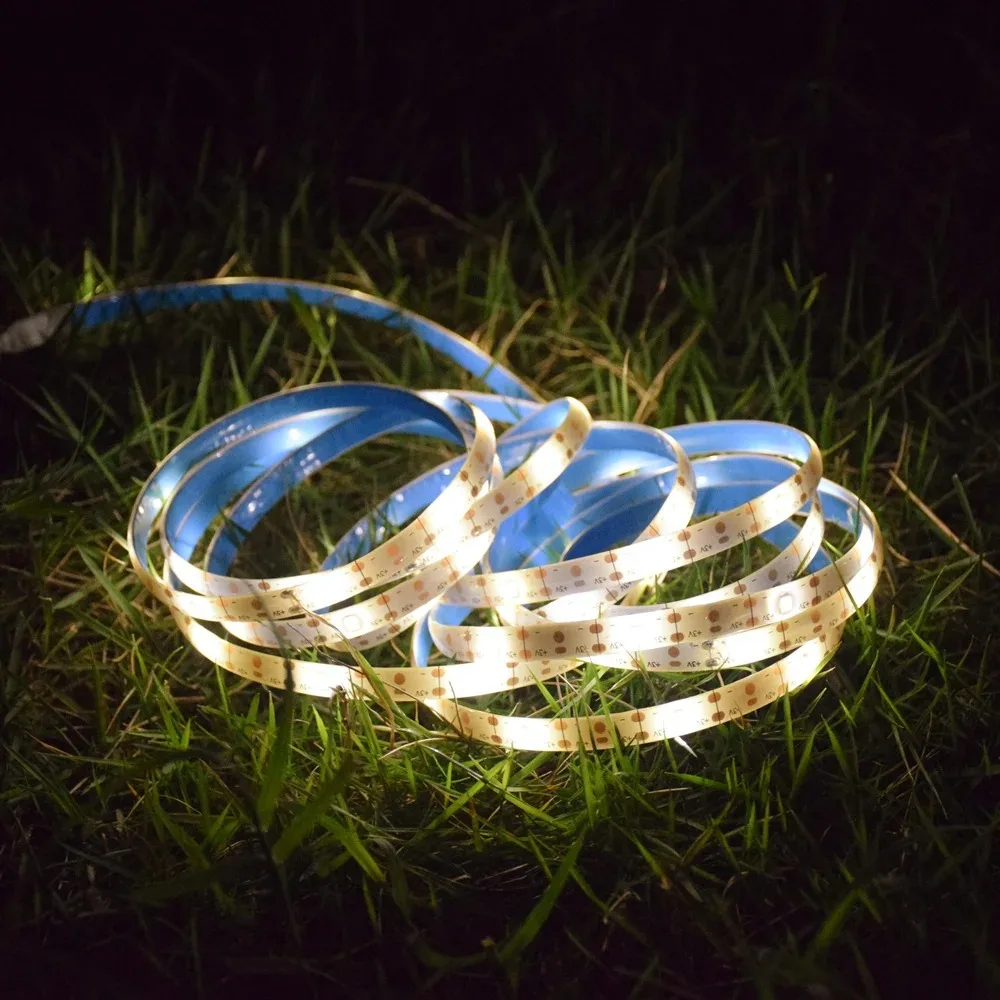 Free shipping 5M outdoor solar LED light strip IP65 waterproof white and warm white color light strips garden courtyard decorati