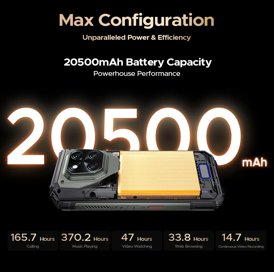 Global Version DOOGEE V Max Play 5G Projector Rugged Phone 6.78" 20500mAh Battery Dual Camping lights Dimensity 7300 NFC Phone