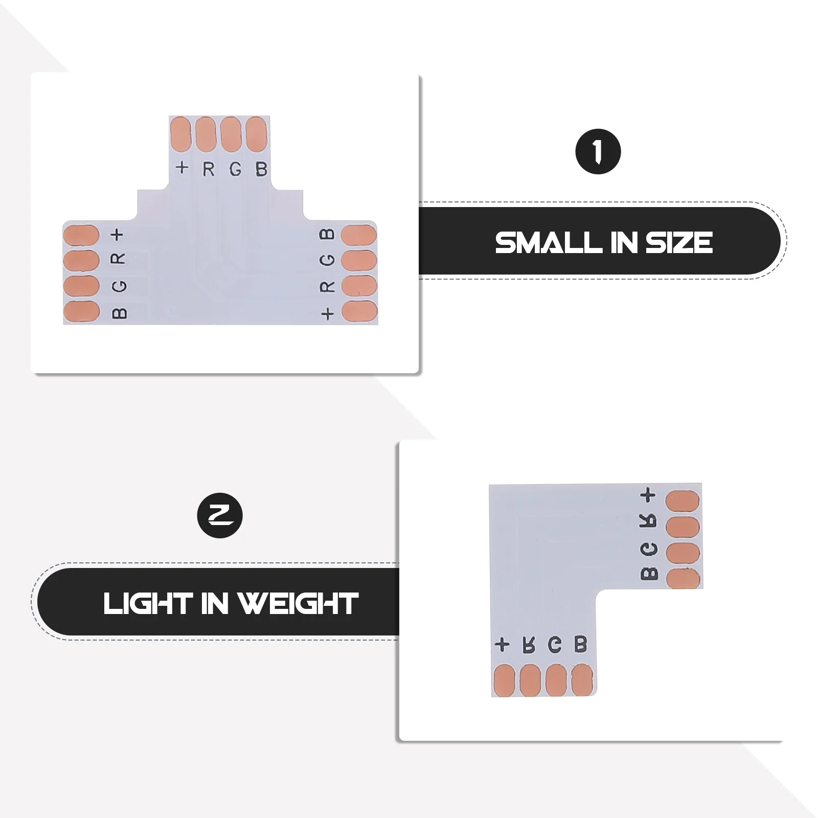 

1Set LED Light Strip Clips Durable Solderless Connection Versatile Applications Easy Installation Home Decor Lighting