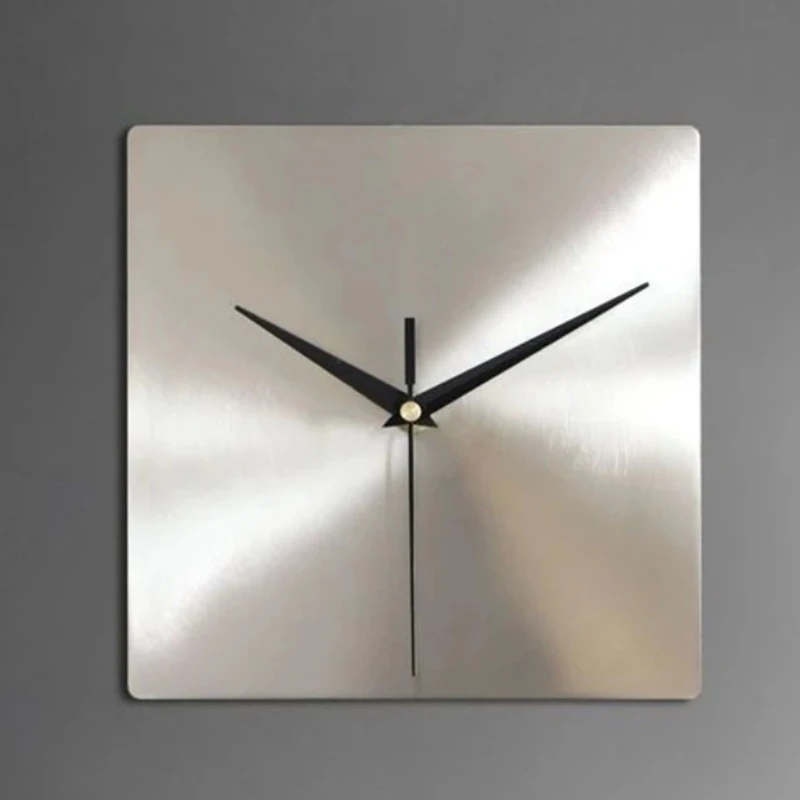 

Nordic Wall Clocks Square Modern Metal Wall Clock Creative Living Room Stainless Steel Watch Home Clocks Silent Decoration