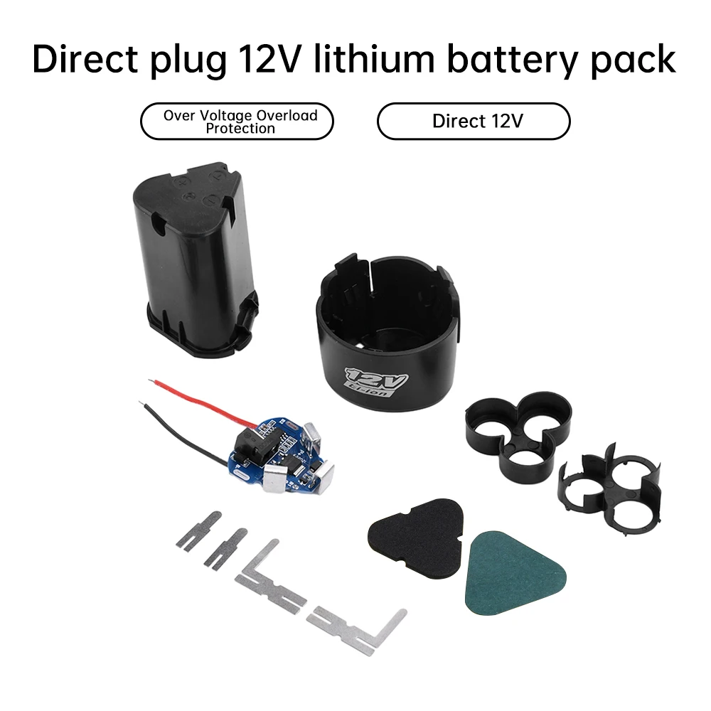 18650 Li-ion Battery Protection Board DIY Kits 3S DC 12V Lithium Box Circuit Pack Shell Case Bracket Hand Drill Power