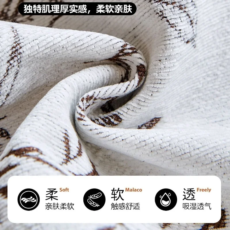 Alien Shenier Couch Slipcover Fixed Anti Slip Advanced Seat Cushion Sofa Cover Advanced Wavy Edge Living Room Decor Sofa Cover