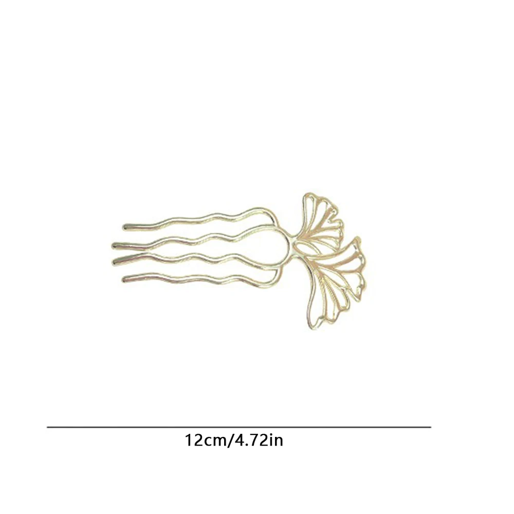 1pc Artistic Hair Forks Ginkgo Leaf Mermaid Tail Designs Unique Statement Hairpins Boho Vintage Everyday Chic Hairstyles Fashion image 6