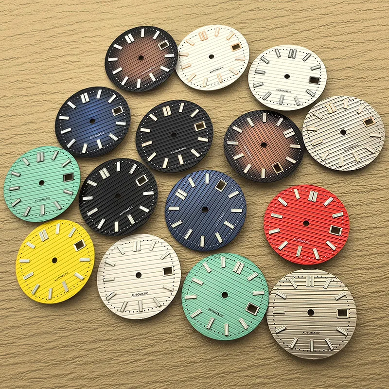 Mod NH35 Dial 30.5mm Nautilus Dial Green Luminous Watch Dial Suitable for NH35 Movement Watch Accessories Watch Repair Tool