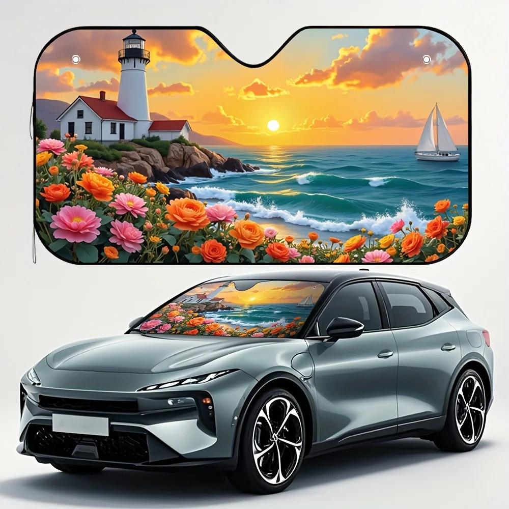 

1 шт., солнцезащитный козырек для автомобиля, термоизоляционный солнцезащитный барьер для водителей в пустыне, прочный автомобильный аксессуар, универсальный Fit F