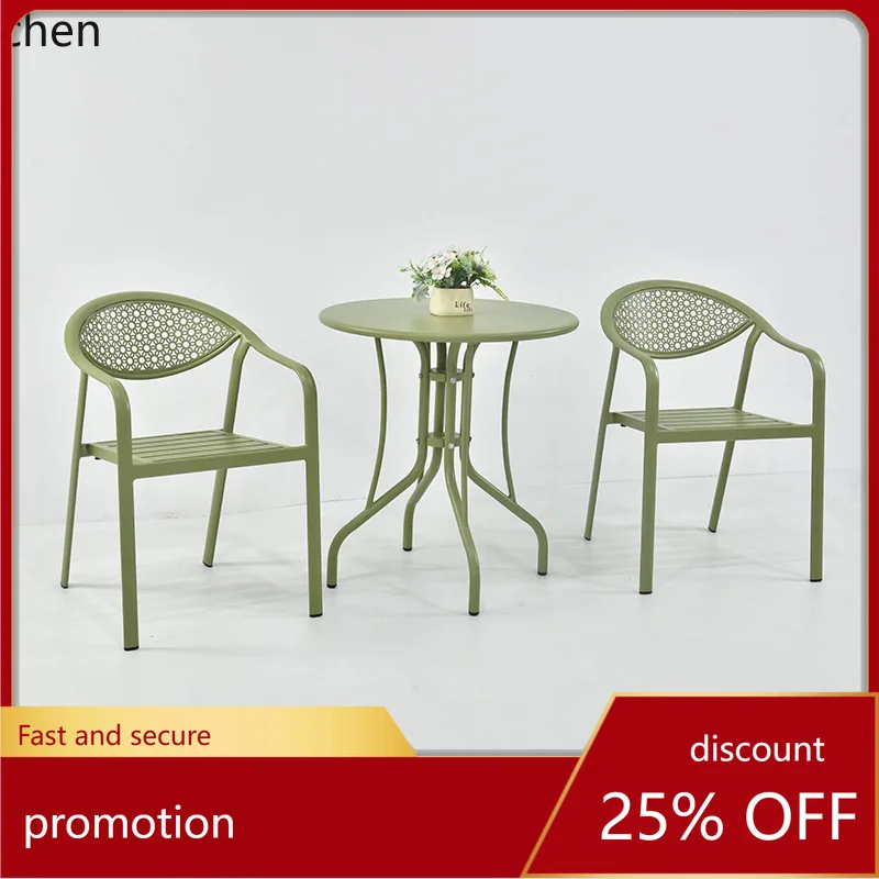 

YFY Outdoor Chair Outdoor Courtyard Conference Stool Home Backrest Balcony Aluminum Alloy Chair