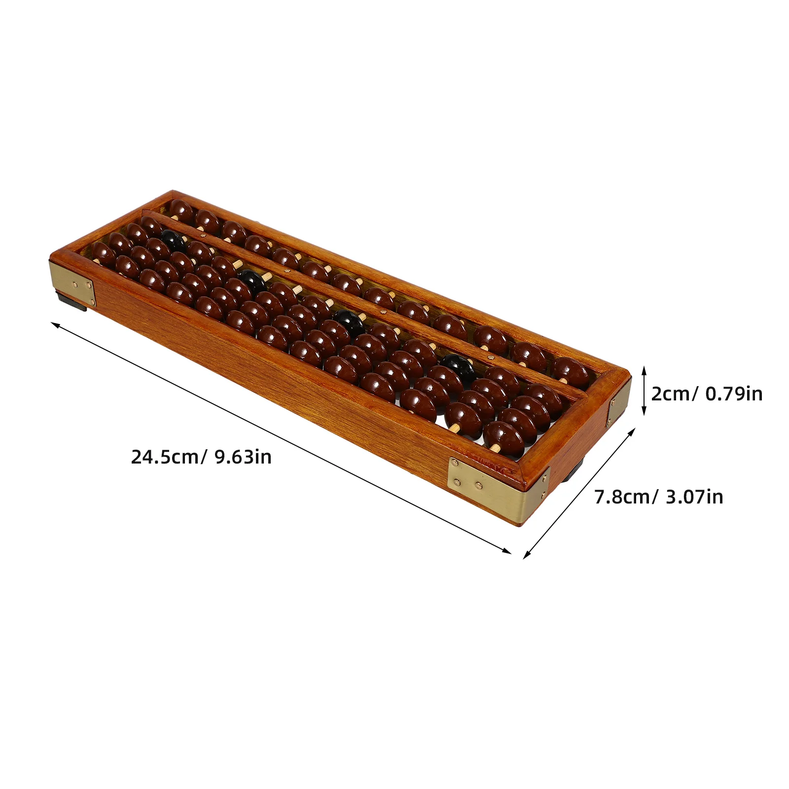 13-Column Retro Chinese Abacus Learning Tool Wooden Stable Design Practical Counting Math Learning Equipment Chinese Abacus