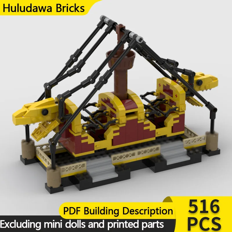 

City Street View Model MOC Building Brick Pirate Ship Ride Modular Technology Children Holiday Gifts Assemble Toys Suit