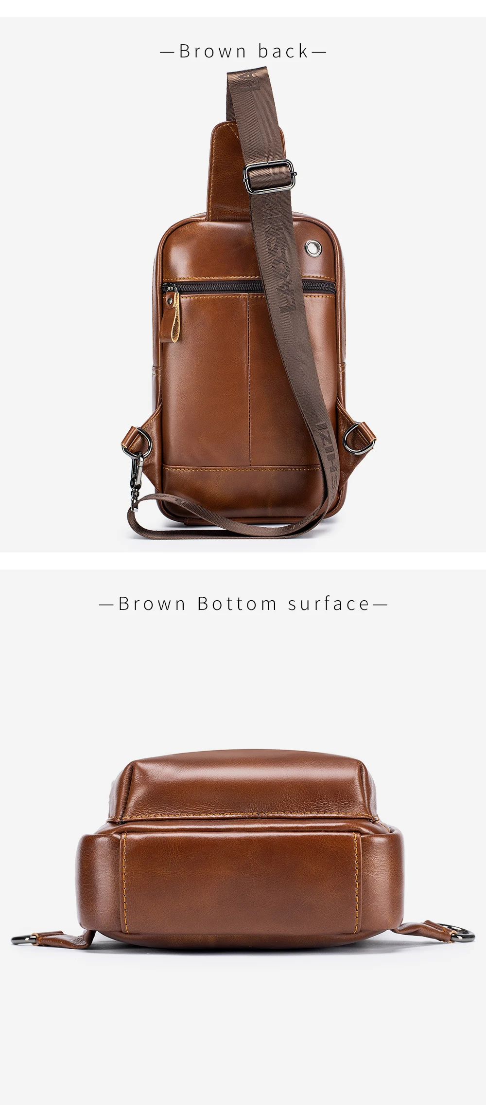 Steel Lion Herren-Brusttasche aus echtem Leder, großes Fassungsvermögen, vorne, Kartensteckplatz, Stifthalter, Tablet-Hülle, einzelne Schulter-Crossbody-Tasche – Detail 11