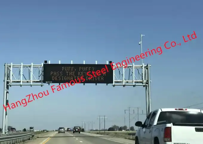 

Galvanized Steel Road Sign Posts Overhead Sign Structures