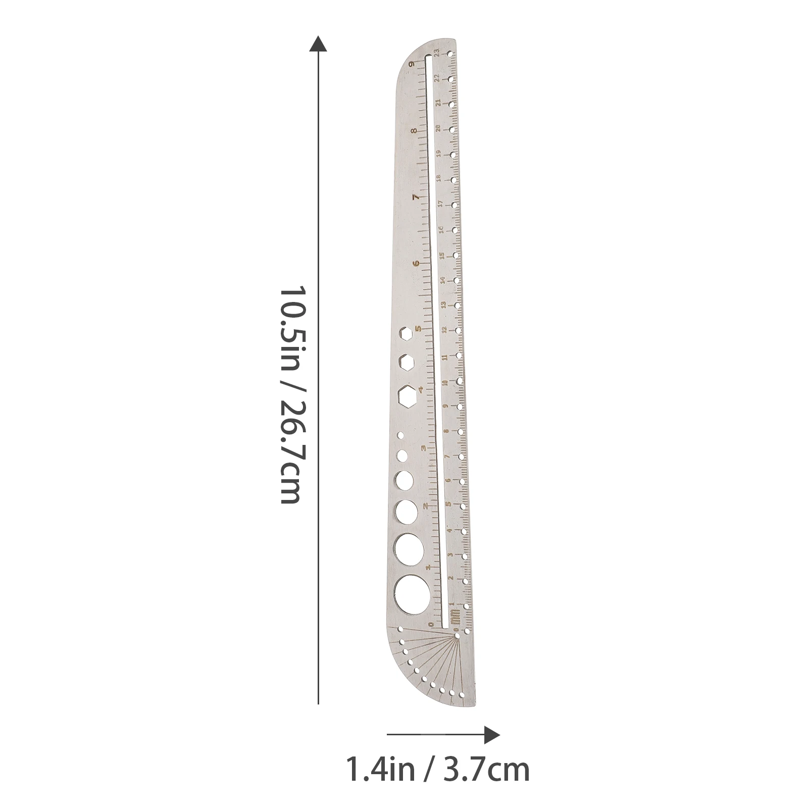 Multifunctional Protractor Ruler Stainless Steel Measuring Tool High Accuracy Drawing Office School Factory Home Kids Precision