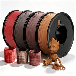 wood pla Filament 250g 500g 1Kg 3D Printer Filament Teak Wood,Ebony wood,Red wood,Sandal Wood1.75mm for 3D Printing Material PLA