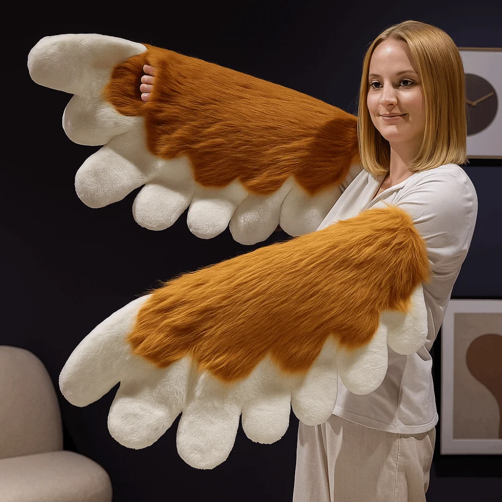 Role Play Cosplay Costume Wings Furry Party Accessories Girl Plush Animal Wings Stage Performance Dress-Up Wings Costume Cosplay