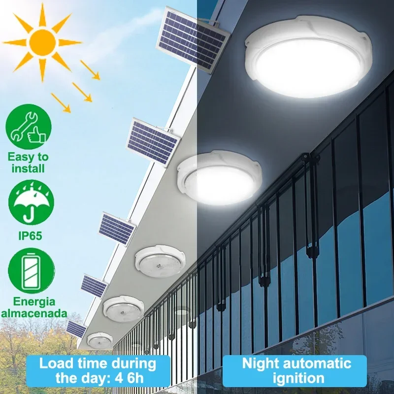 Solar Ceiling Light Home Bedroom Remote Control Ceiling Lamp Balcony Living Room Solar Powered LED Outdoor Decorative Lighting view 4