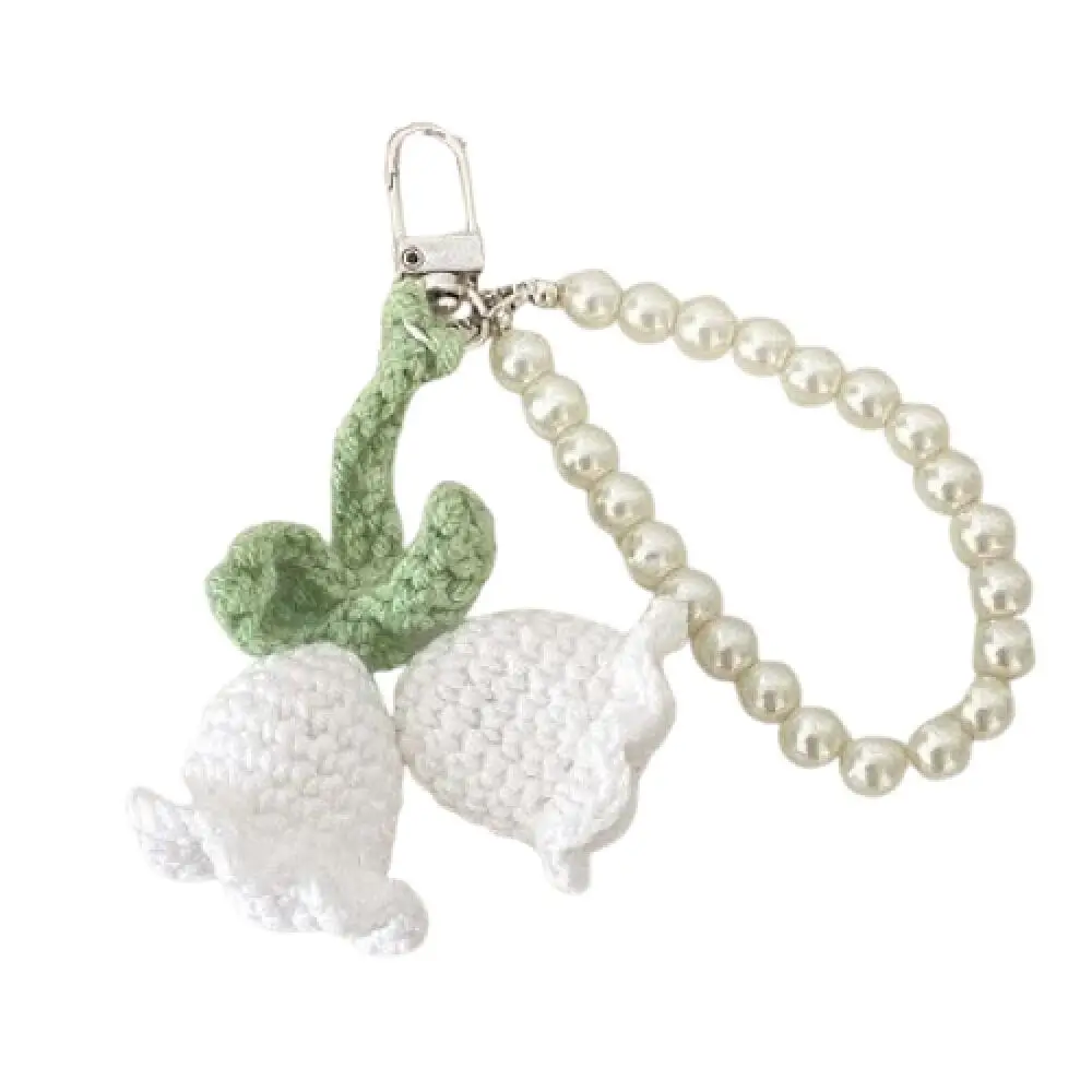 Gantungan Kunci Anggrek Bolling Rajutan Wol Kreatif Gantungan Kunci Rantai Anak Perempuan Lucu Liontin Tas Rajutan Buatan Tangan Mode