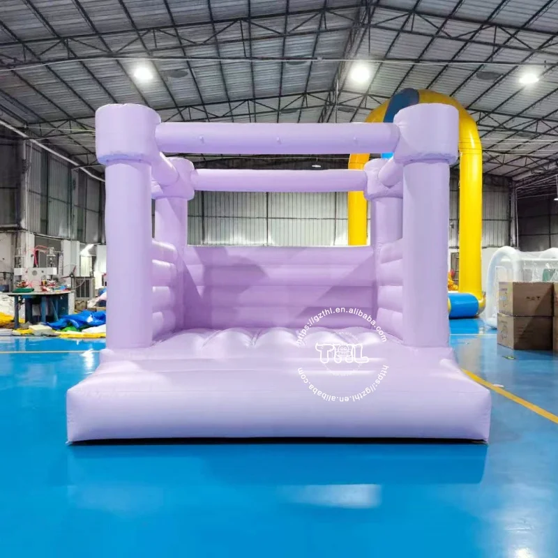 Inflatable Purple Bounce Castle10x10FT PVC Bouncy House for Toddler Kids and Adults Indoor or Outdoor Wedding Birthday Party