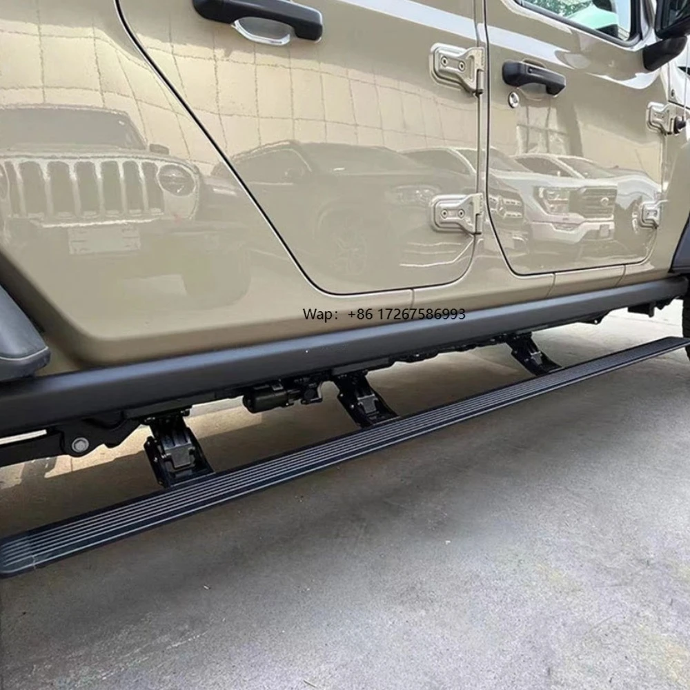 

EC-SS-JEGL20 4x4 Offroad Electric Aluminum Alloy Luxury Running Boards Automatic Flashing Blue Light Power Side Steps