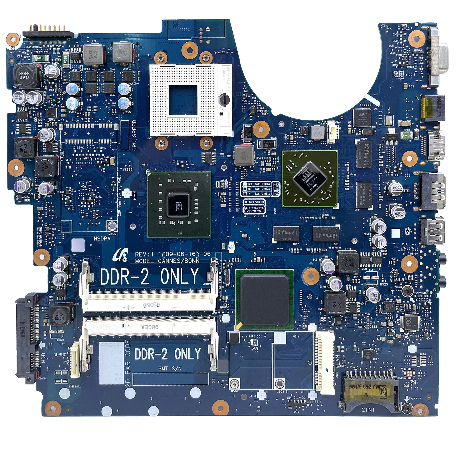 AKEMY BA41-01060A BA41-01061A BA92-05738A BA92-05738B For Samsung NP-R522 R522 Laptop Motherboard PM45 DDR2 fully tested PM