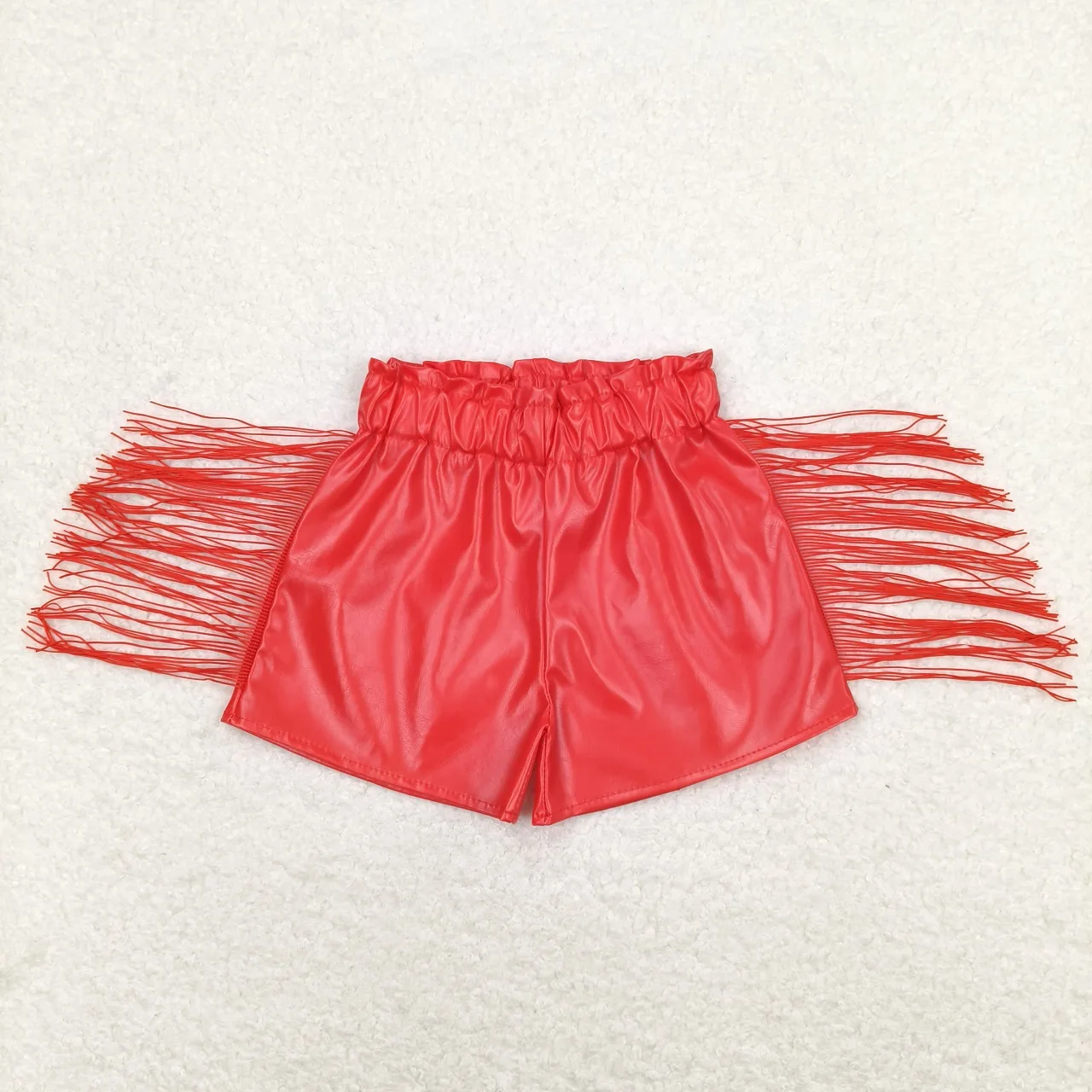 Wholesale Baby Girl Summer Clothing Children Pleather Tassel Shorts Kids Toddler Boutique Western One Piece Clothes