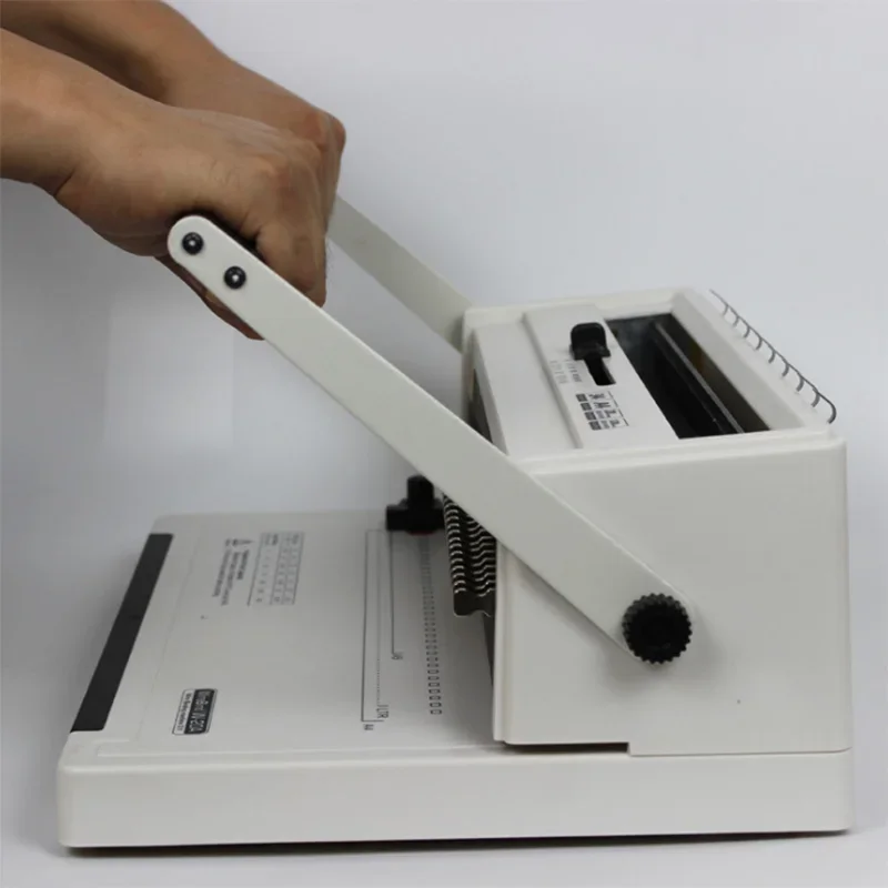 

W20A Wire Bind Notebook Binding Machine High Capacity Multi Holes Iron Comb Binding Machine for Professional Office Use