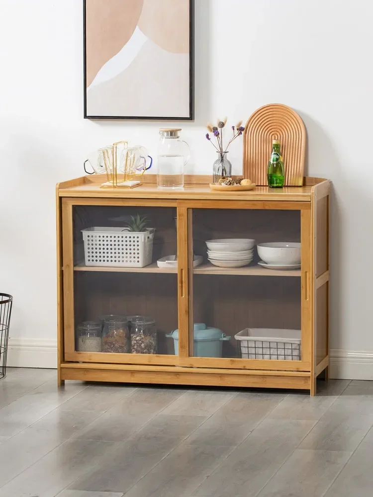 

Double Door Sideboard Cabinet Modern Minimalist Living Room Wine Cabinet Wall Japanese Style Tea Cabinet
