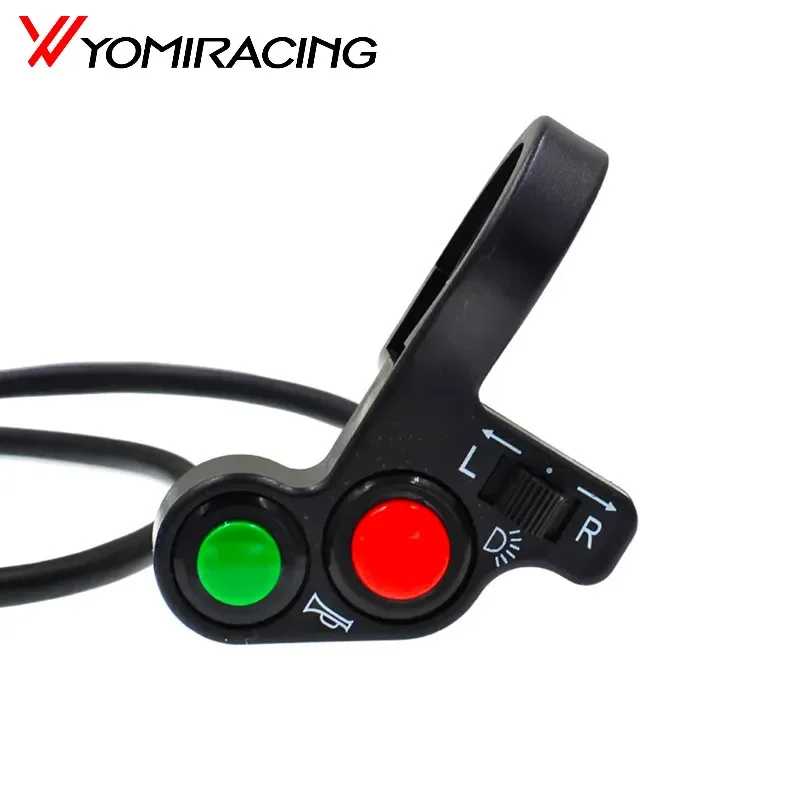 YOMI-interruptor de manillar de motocicleta, bocina de patinete eléctrico, señales de giro, botón de encendido/apagado, interruptor de luz
