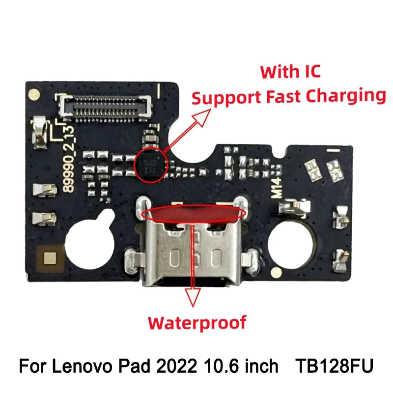 USB Power Board For Lenovo Pad 2022 10.6 inch TB128FU Tablet USB Charging Dock Board Repair Replacement Part