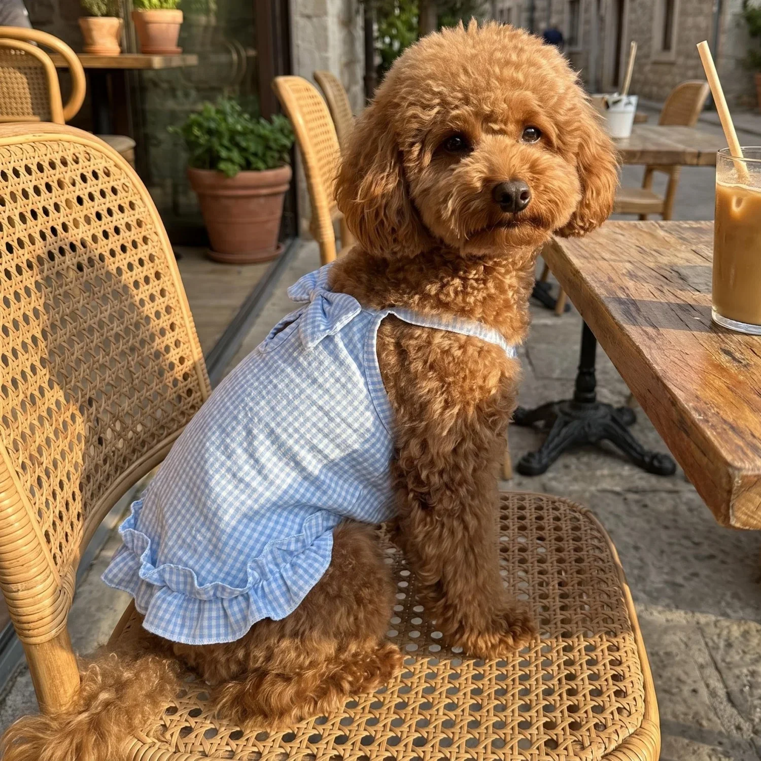 1 Stück Sommer-Haustierkleidung für kleine Hunde, niedliches gerüschtes gestreiftes Hundetanktop, atmungsaktive Welpenweste, süße Rüschen-Hundebekleidung – Detail 18