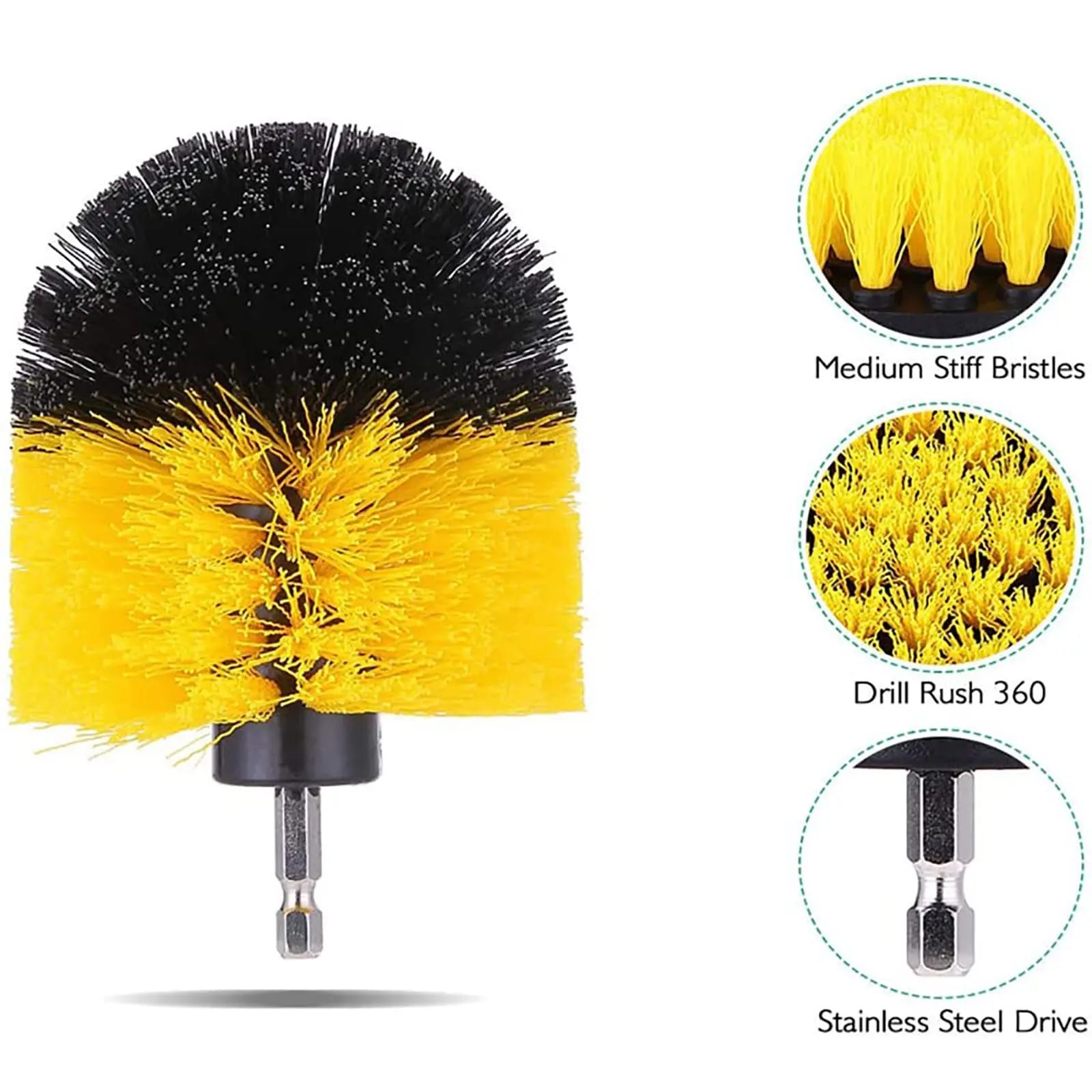 7pcs Drill Electric Brush Power Scrubber Cleaning Brush Attachment Set All Purpose for Floor,Tub,Shower,Tile, Bathroom, Kitchen