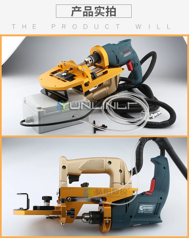 Side Hole Punching Machine CNC Plate Type Cutting Machine Woodworking Pneumatic Puncher Three-in-one Horizontal Drilling Tool HY