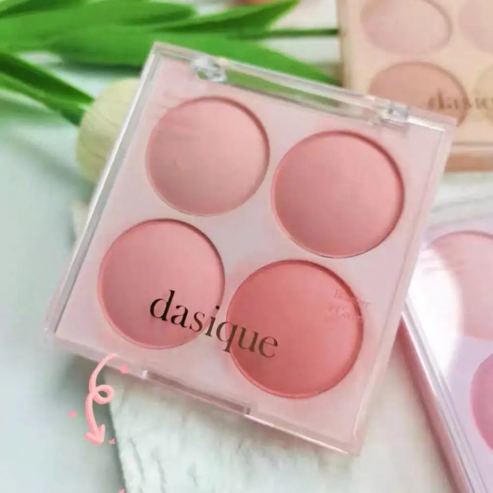 Coreano Dasique 4 colori fard in polvere velluto pesca rosa fard tavolozza dolce naturale contorno guancia tinta trucco coreano cosmetici