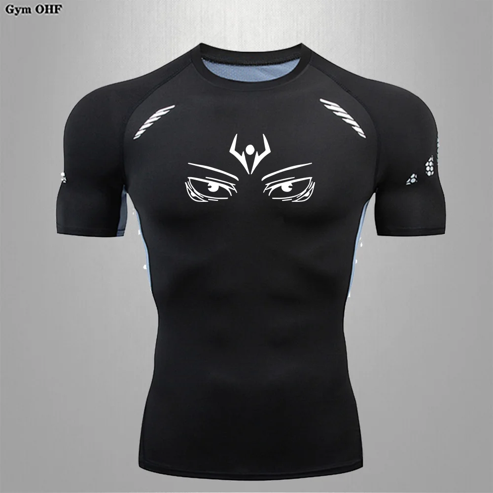 Anime New Compression Shirt Men Fitness Gym Sport Running T-Shirt Rashgard Tops Tee Quick Dry Short Sleeve T-Shirt For Men