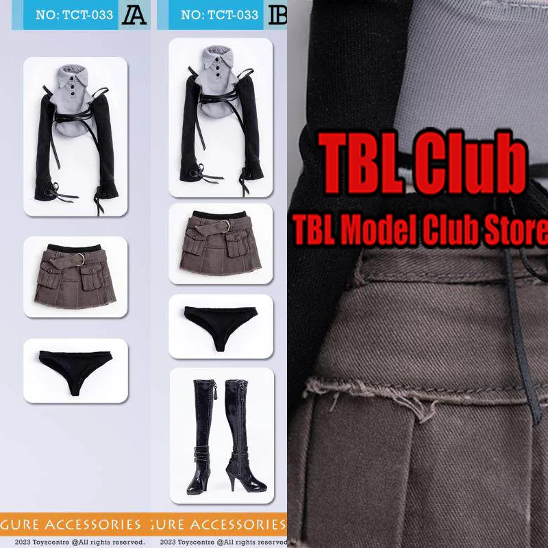 

Toyscentre TCT-033 1/6 Scale Female Clothes Cool Street Style Crop Tops Off Shoulder Outfit For 12-inch Action Figure Soldier