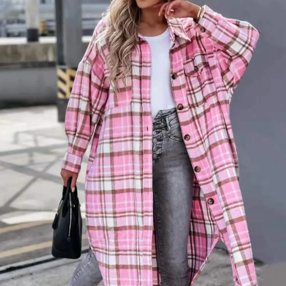 Spring Autumn Plaid Elegant Fashion Women Shirt Harajuku Loose Casual All Match Lady Tops Long Sleeve Korean Style Button Blusa