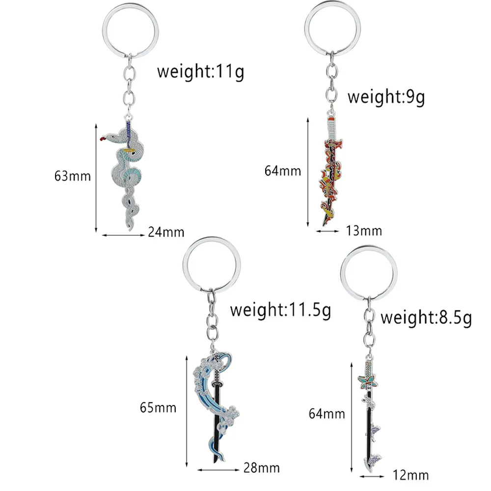 พวงกุญแจดาบพิฆาตอสูร อนิเมะคอสเพลย์ ของสะสม ของขวัญ ดาบนิจิรินจำลอง ขายส่ง