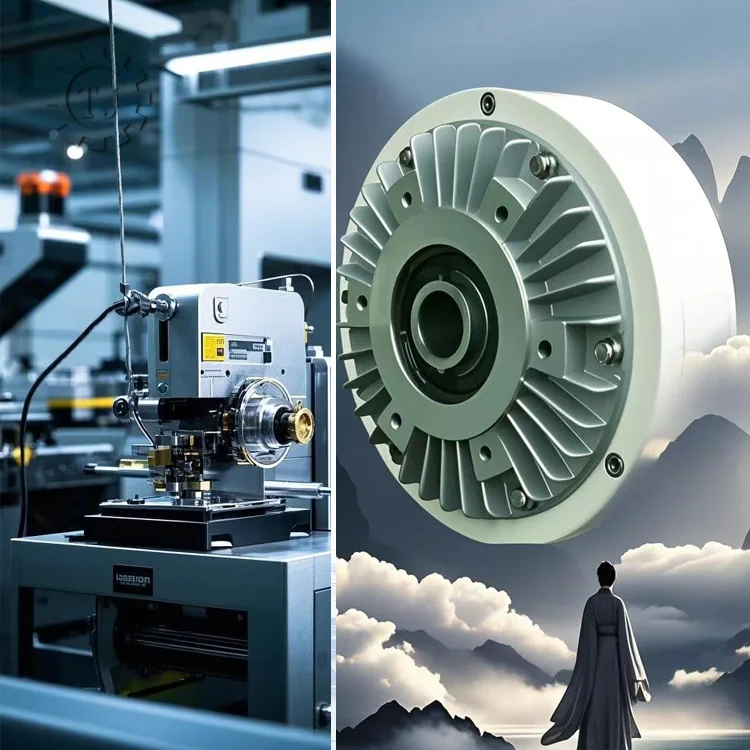 جديد TJ-POC-A وحدة تحكم في التوتر بعمود مجوف قابض مسحوق مغناطيسي OEM/ODM مورد القابض لمعدات التعبئة والتغليف