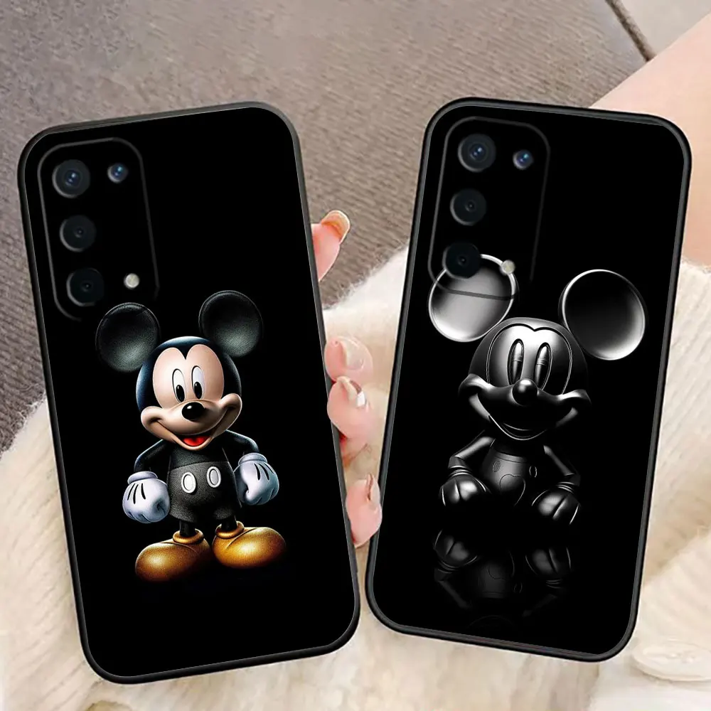 Luxury Disney Mickey Mouse Case For OPPO RENO A98 A94 A93 A92 A78 A76 A74 A73 A71 A60 A57 A55 A54 A53 A38 A17 A16 A15 A9 Case