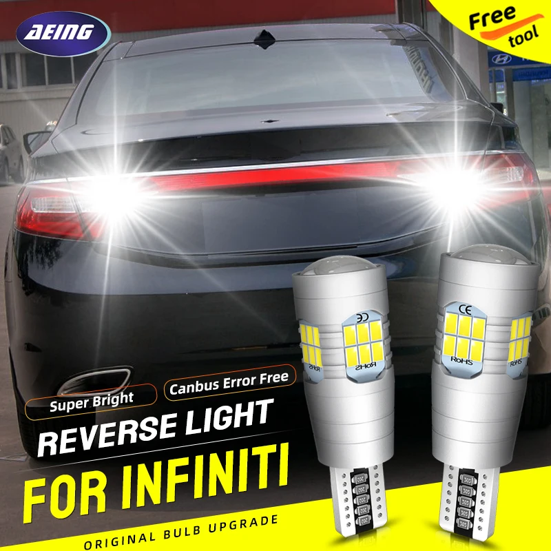 

2×T15 LED Reverse Backup Light Blub W16W 921 912Canbus Error Free For Infiniti FX35 FX45 G25 G35 G37 M35 M35H M37 M45 M56 M Y51