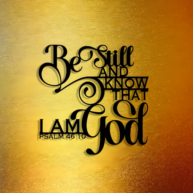 CIFbuy Metal Wall Art Elegant Bible Verse Isaiah Iron Sign Waterproof Durable Decor For Home Office Living Room Bedroom Patio