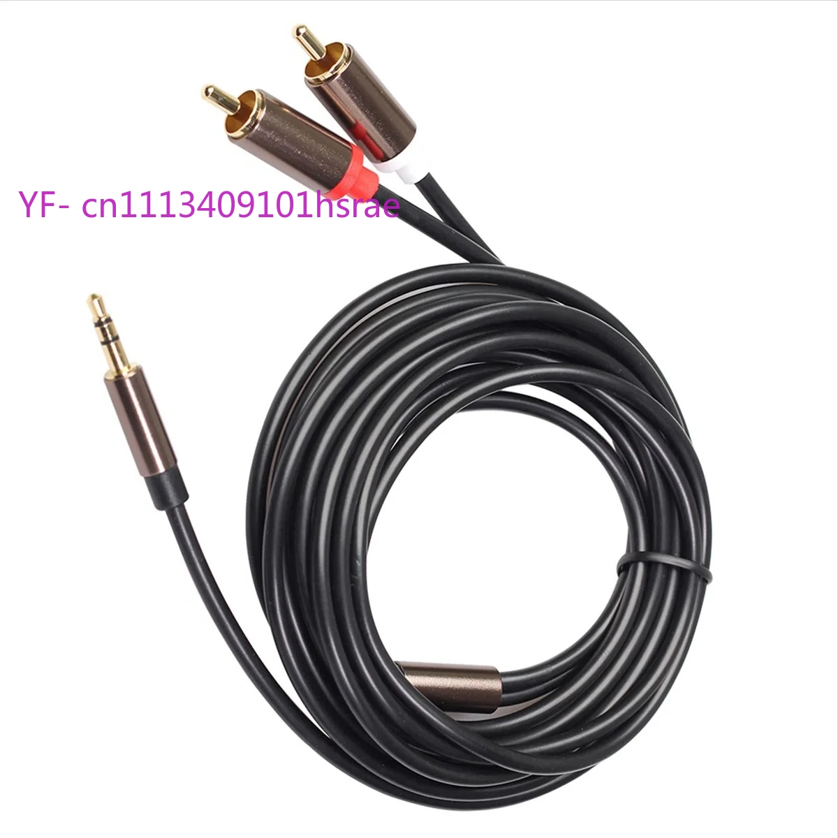 2PCS Hifi Stereo 3.5mm to 2RCA Audio Cable Aux Y Splitter RCA Jack for Amplifier Car Mobile Phone Audio